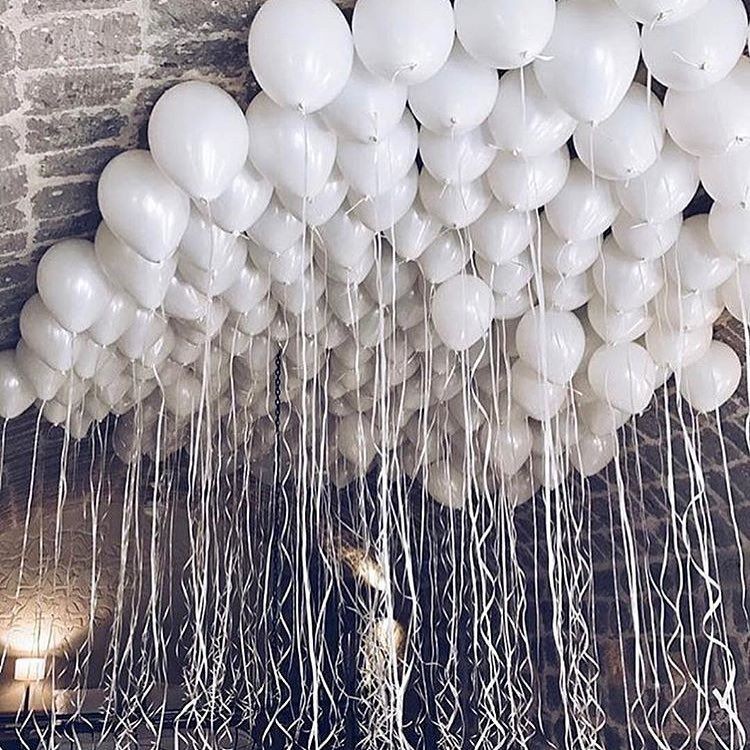 Balony pastelowe białe z helem – wesele. balony z helem Gdańsk