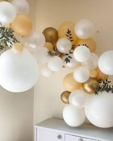 girlanda organiczna z balonów lateksowych